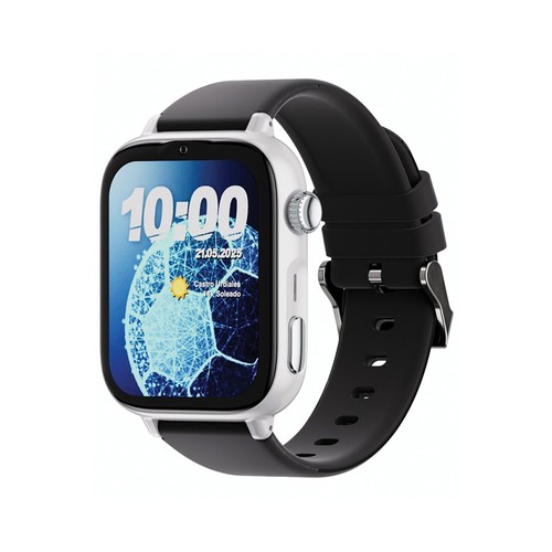 Smartwatch SAVEFAMILY SaveWatch Plus 2, Esfera Blanca, Correa de Silicona Black".