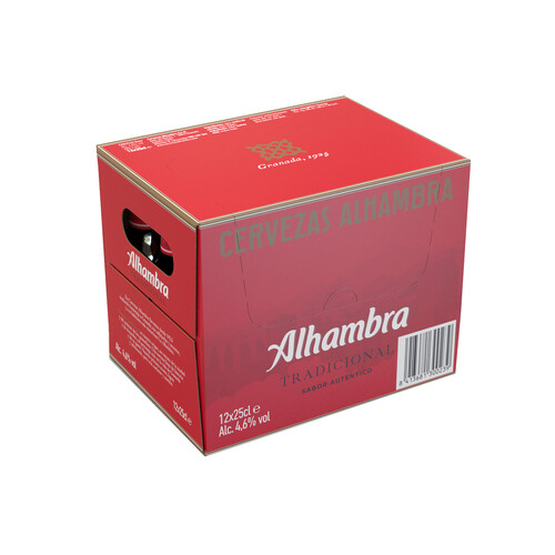 Cervezasr ALHAMBRA TRADICIONAL pack de 12 uds. x 25 xl.
