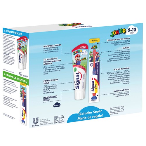 SIGNAL Super Mario - Kit cuidado bucal infantil (6 - 13 años)