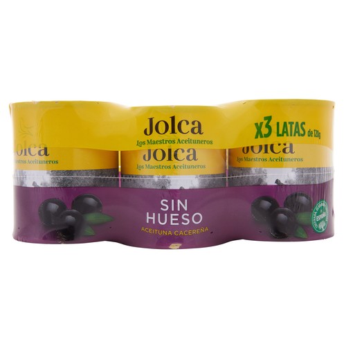 JOLCA Aceituna negras, variedad Cacereña 3 ud x40 g.