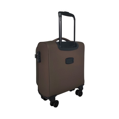 Maleta de cabina tipo trolley  soft 8 ruedas lock 45cm khaki. AIRPORT