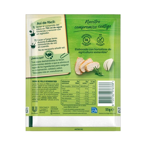 KNORR Crema de pollo Knorr 55 g