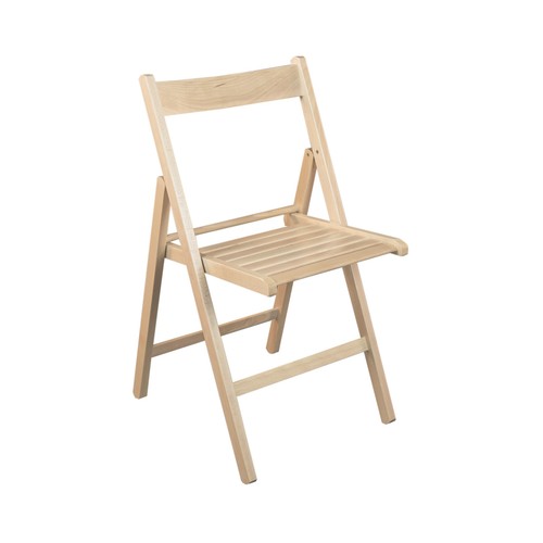 Silla plegable de haya de color madera, SILLA.