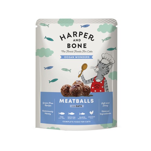 HARPER & BONE Recetas del mar Alimentación húmeda para gato adulto 85 g.