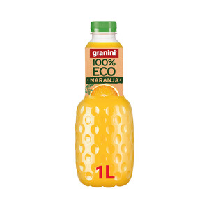 GRANINI Zumo de naranaja 100 % ecológico, sin aditivos GRANINI 1 L.