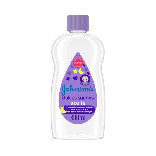 JOHNSON´S Dulces sueños Aceite hidratante que ayuda a nuestros bébes a dormir mejor 300 ml.