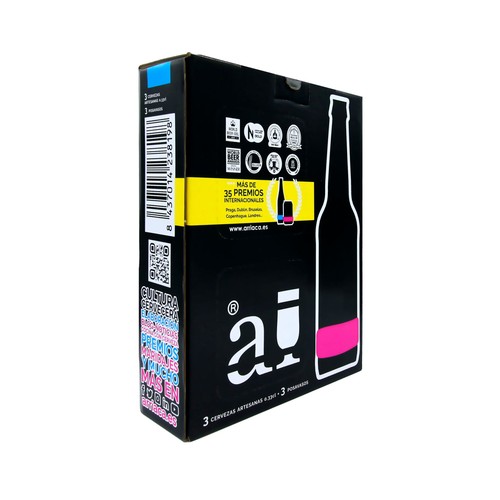 ARRIACA Cervezas estuche degustación pack 3 uds. x 33 cl