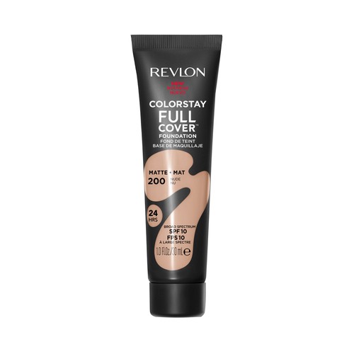REVLON Colorstay full cover  tono 200 Nude Base de maquillaje cobertura total, con acabado mate.