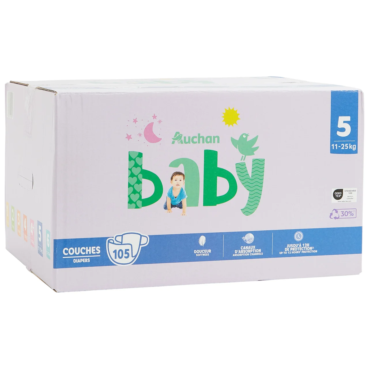 PRODUCTO ALCAMPO Baby Pañales talla 5 (11-25 kg) 105 uds.