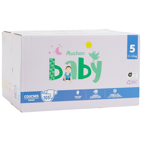 PRODUCTO ALCAMPO Baby Pañales talla 5 (11-25 kg) 105 uds.