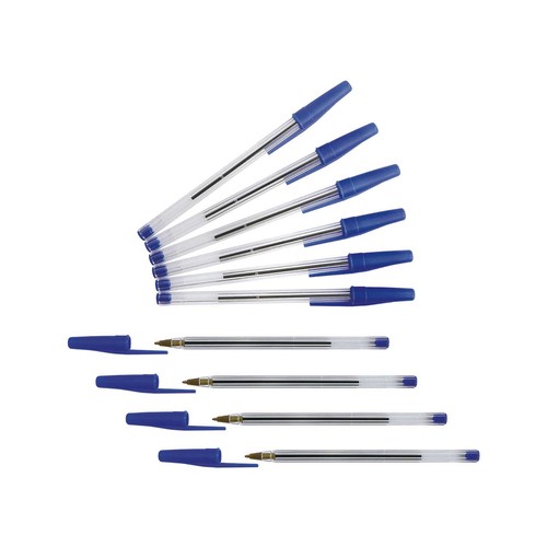 10 Bolígrafos 1mm Azul ALCAMPO
