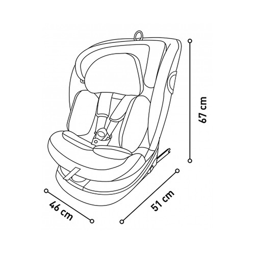 Silla de auto para niños de 40 a 150cm, ESTAR ASALVO.