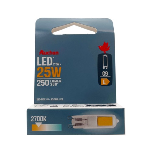 Bombilla Led G9, 2,2W=25W, 250lm, ALCAMPO.