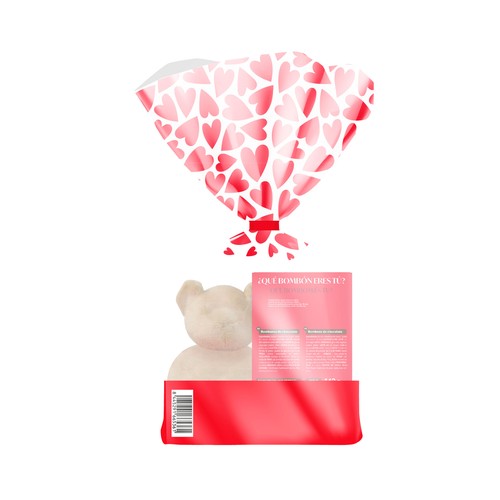 NESTLÉ Bombones caja roja con peluche 143 g.