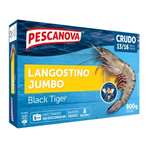 PESCANOVA Langostinos jumbo 13 / 16 crudos y congelados 800 g.
