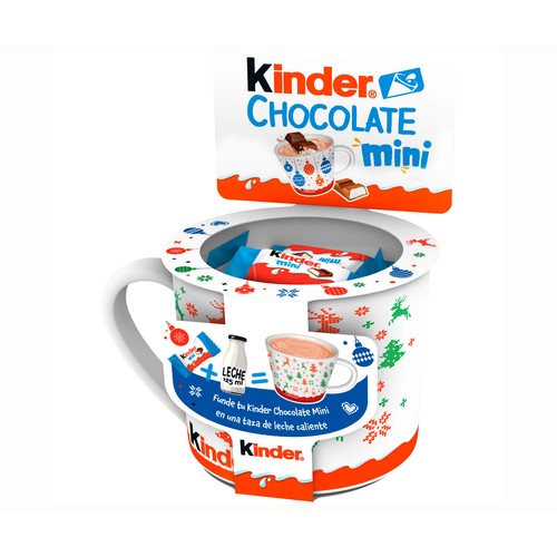 KINDER Barrita chocolate con taza kinder 102 g.
