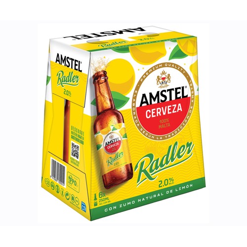 Cerveza con zumo natural de limón AMSTEL RADLER 6 x 250 ml