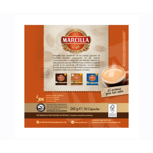 MARCILLA Café cápsulas intenso I10 50 uds. 260 gr.