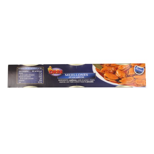 ORBE Mejillones en escabeche 3 x 78 g.