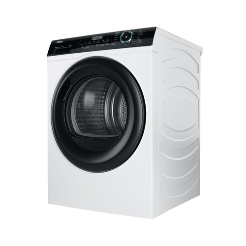 Secadora por condensación HAIER HD90-A3939-IB  capacidad de secado: 9KG,  H: 84,5cm, A: 59,5cm, F: 66,5cm.