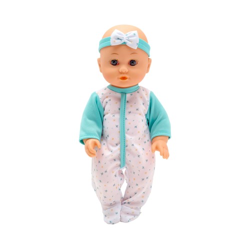 Muñeco Bebé Comiditas y Accesioros de cuidados 30 Cm 13 piezas +3 Años ONE, TWO FUN