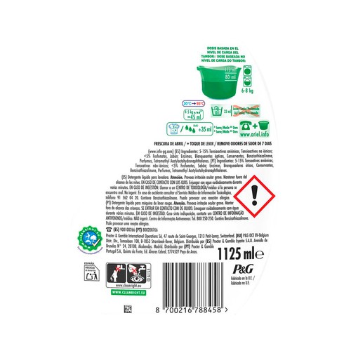 ARIEL Detergente líquido frescor de abril 25 DS.