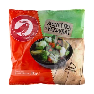 AUCHAN Menestra de verduras elaborada con verduras seleccionadas 1 kg. Producto Alcampo