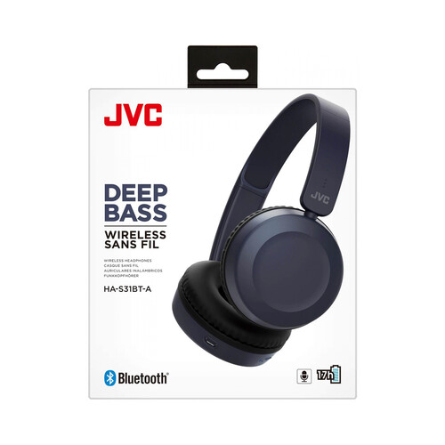 Auriculares bluetooth tipo diadema JVC HAS31BT-AU BLUETOOTH, color azul.