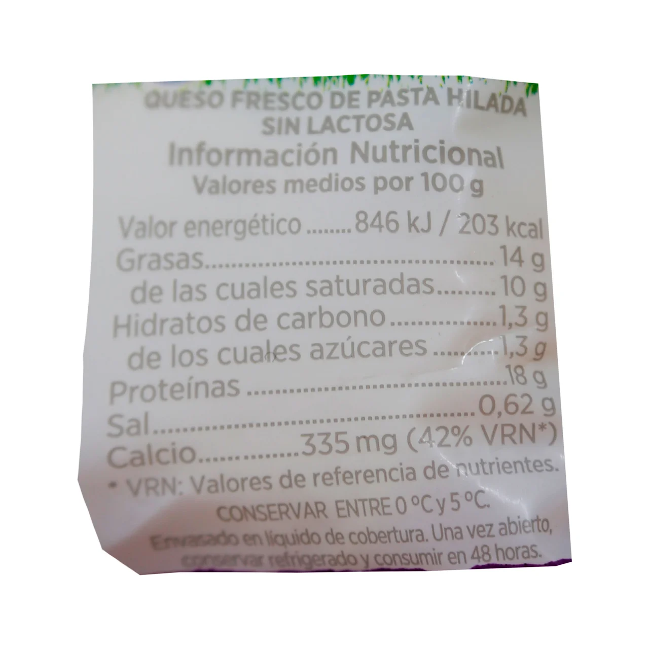 Mozzarella sin lactosa 150g