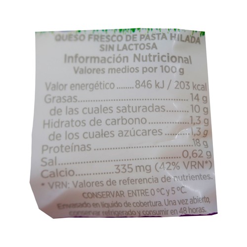 LA ASTURIANA Mozzarella sin lactosa 150g