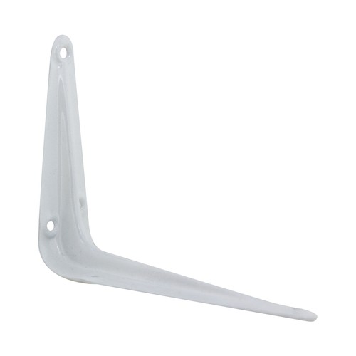 Escuadra fija con nervio 100x125mm., color blanco, ARREGUI.