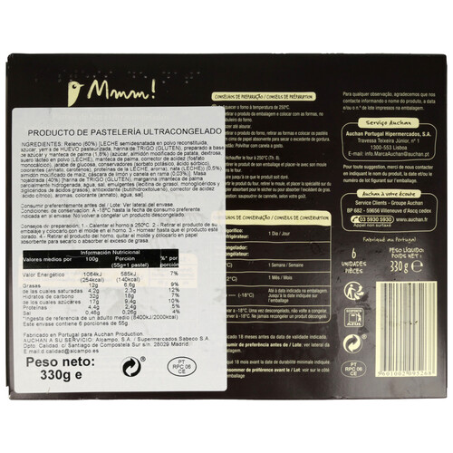ALCAMPO GOURMET Pasteles de nata, tipo pastel de Belén ALCAMPO GOURMET 6 uds.