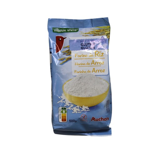 Harina de arroz sin gluten PRODUCTO ALCAMPO 500 g.