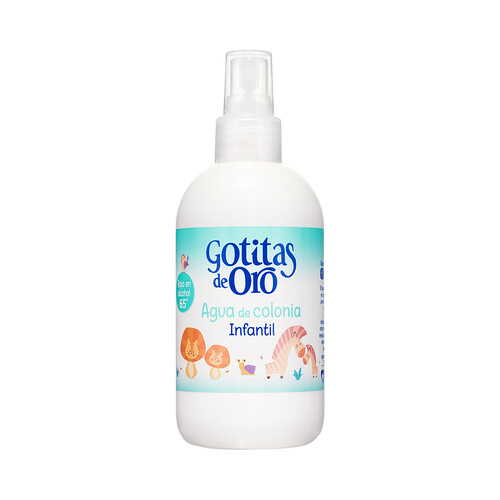 GOTITAS DE ORO Agua de colonia infantil con bajo contenido en alcohol 250 ml.