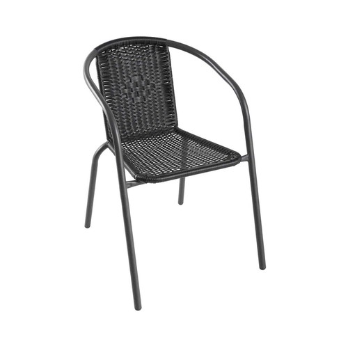 Silla Acero - Textileno  GARDENSTAR Negra
