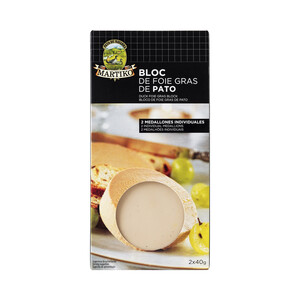 MARTIKO Medallones de foie gras de pato (de Navarra) MARTIKO 2 x 40 g.