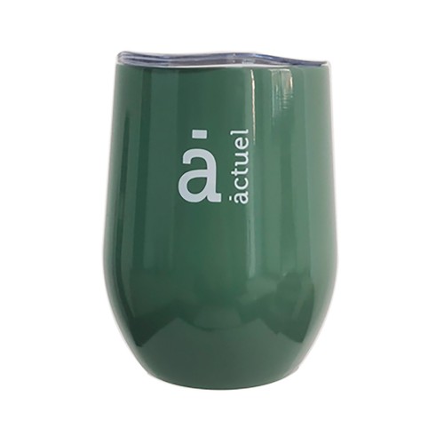 Taza mug isotérmica de acero inoxidable y silicona 0,35L., ACTUEL.