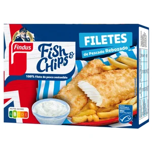 FINDUS Filetes de pescado MSC (pesca sostenible certificada) rebozados 240 g.
