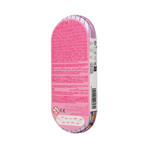 BARBIE Estuche metálico con maquillaje infantil.