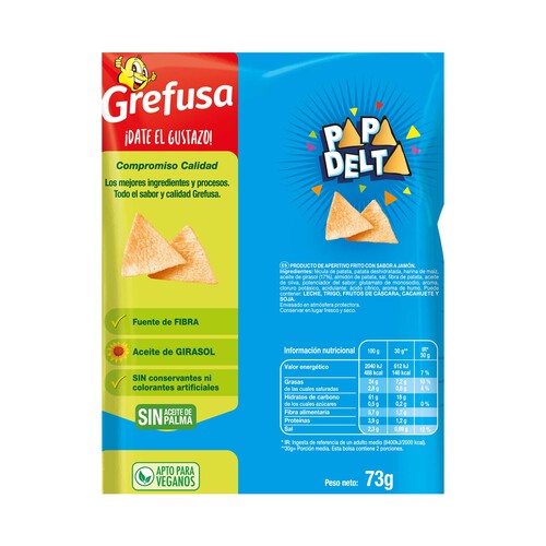 GREFUSA Snack de patata Papadelta Original GREFUSA, bolsa 73g
