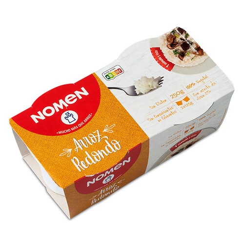 Alcampo NOMEN Arroz redondo en vasitos pack 2 x 125 g