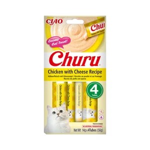 CHURU Snack para gatos líquido pollo y queso 4X14g