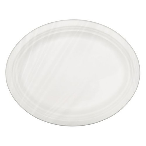 Pack de 5 bandejas ovaladas para servir, 26x32 cm, color blanco, ACTUEL.