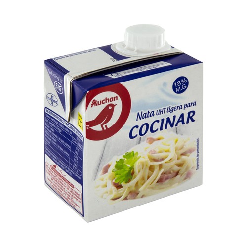 Nata líquida (18% materia grasa) para cocinar PRODUCTO ALCAMPO 500 ml.
