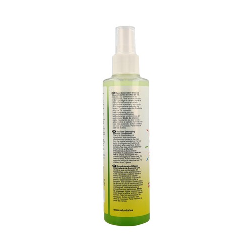 SALUVITAL Acondicionador bifásico desenredante con extracto de árbol de te 200 ml.