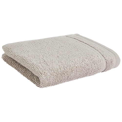Toalla de tocador 100% algodón color gris claro, densidad de 500g/m², ACTUEL.