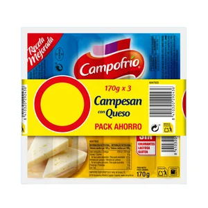 CAMPOFRÍO Salchichas Campesan 170 g x 3.