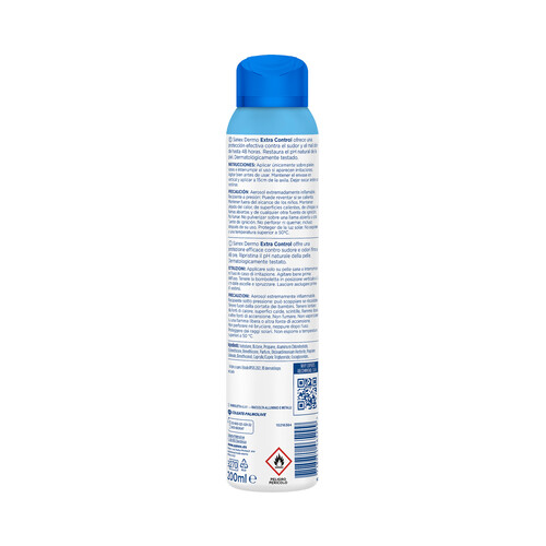 SANEX Dermo extra control Desodorante en spray para mujer con protección antitranspirante y anti-manchas  200 ml.