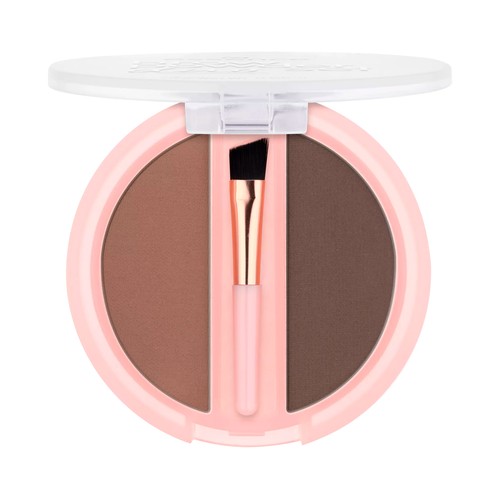 ESSENCE Duo set tono 02 medium Estuche de polvos para cejas definidas.