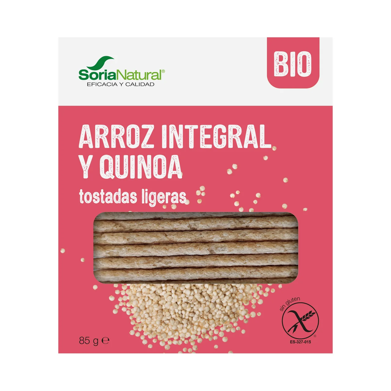 Bio Tostadas ligeras de arroz integral y quinoa 85 g.
